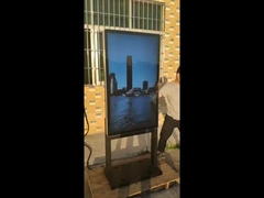 Наружный QLED цифровой рекламный экран с оптическим соединением, настенный, сенсорный, рекламный плеер