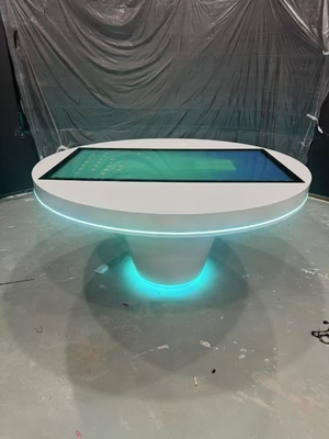 43-дюймовый черный RGB освещение LCD сенсорный экран стол с Android WiFi IR / Капацитивный сенсорный и 5 мм закаленное стекло крышка
